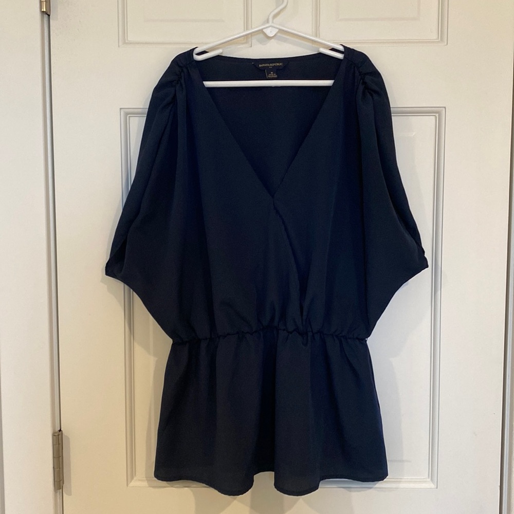 Flowy navy blouse